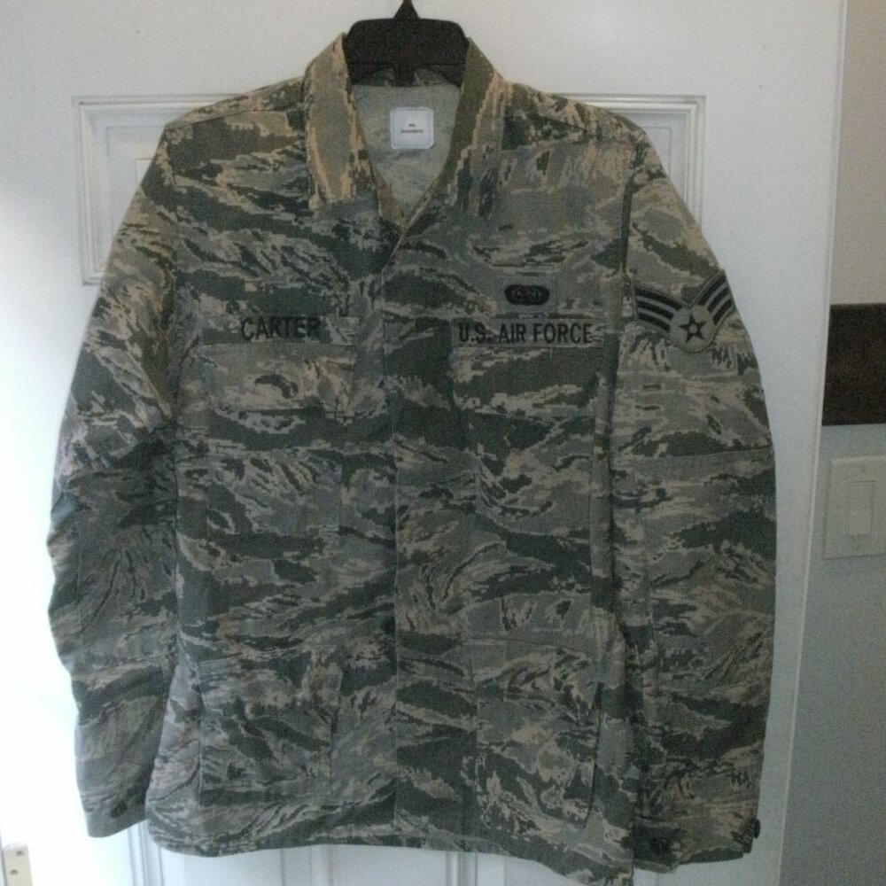 US Air Force Military Shirt Camouflage Pattern Size 36 L